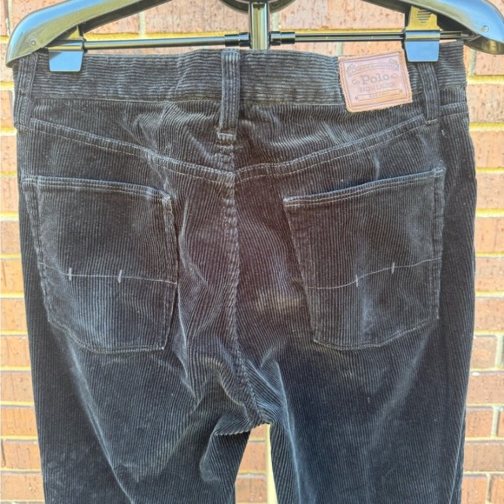 Polo Ralph Lauren Black Corduroy Pants Mens Size 34x32 Classic Straight EUC - Picture 8 of 13